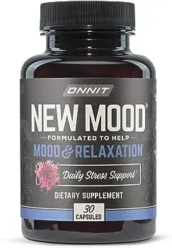 A bottle of new mood mood and relaxation supplement.