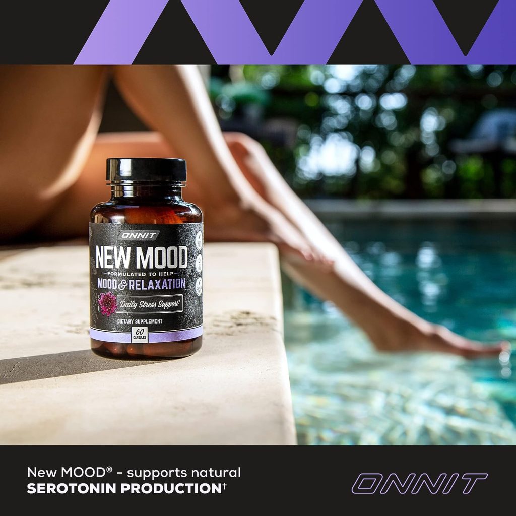 ONNIT New Mood - Stress Relief, Sleep and Mood Support Supplement, 60 Count
